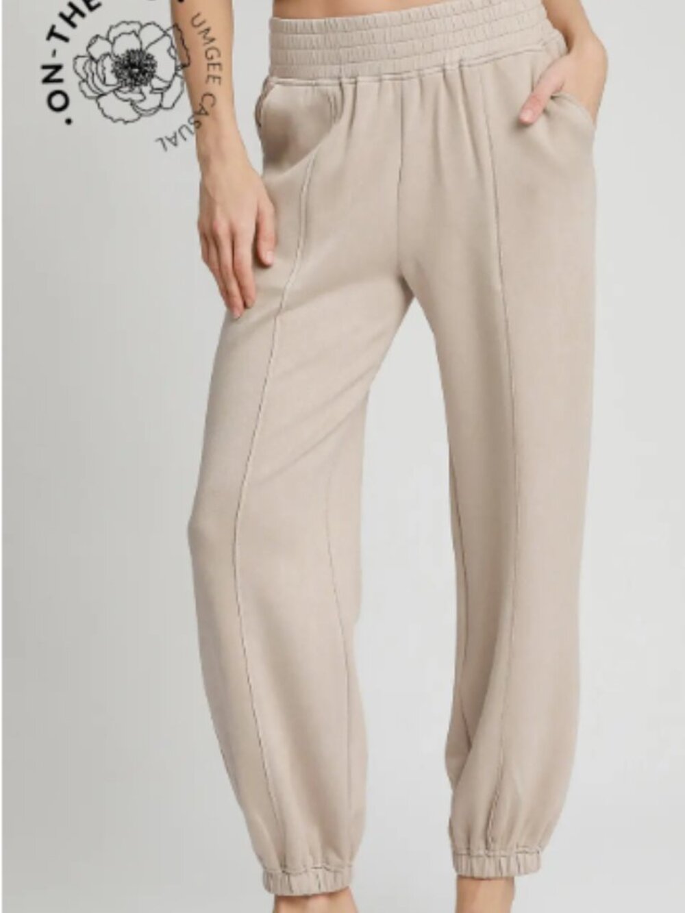 UMGEE- joggers-stone beige